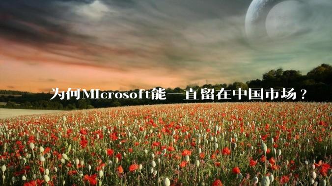 为何Microsoft能一直留在中国市场?