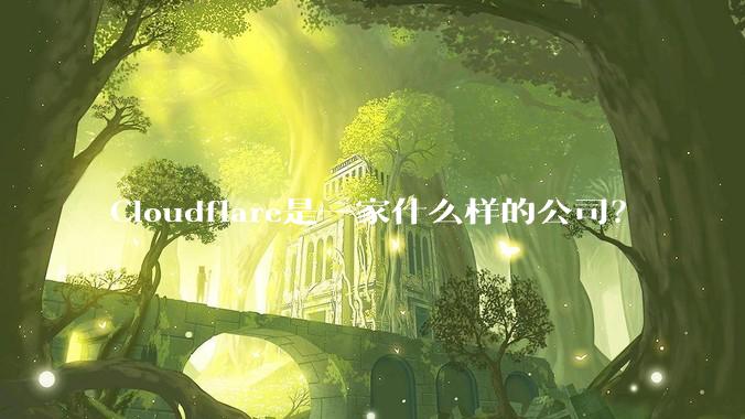 Cloudflare是一家什么样的公司？